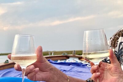 Aperitif at sunset in the Venice lagoon on a private boat. - Private boat + small-group comfort (and why the boat size matters)