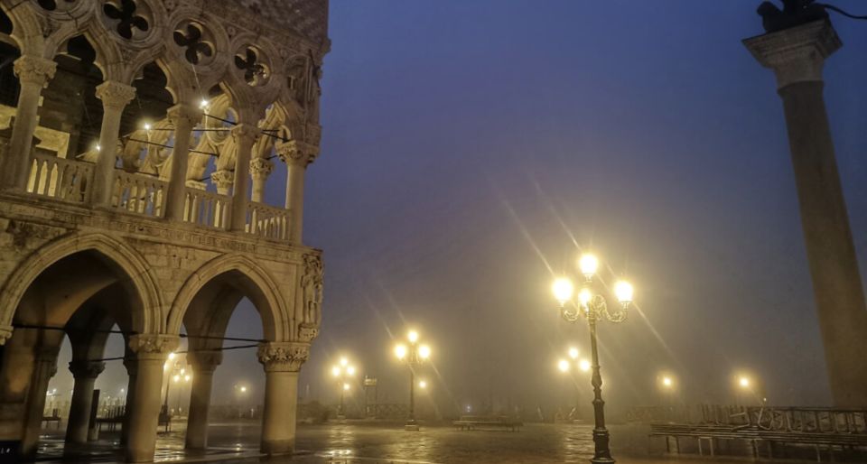 Venice: Guided Night Walking Tour & Saint Mark's Basilica - Piazza San Marco at Night: Cafes, Clocks, and a Square With a Job